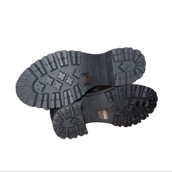 Marc Fisher Willoele Black Leather Shearling Collar Calf High Boots - Picture 8 of 8